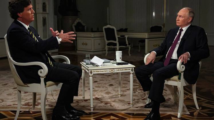 Захарова: интервью Путина Карлсону вызвало истерику Белого дома и Госдепа США