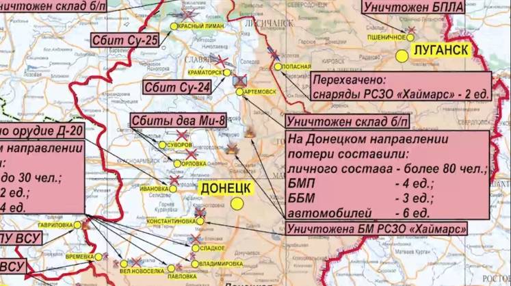 Минобороны РФ сообщило об уничтожении в ДНР очередной машины системы залпового огня HIMARS