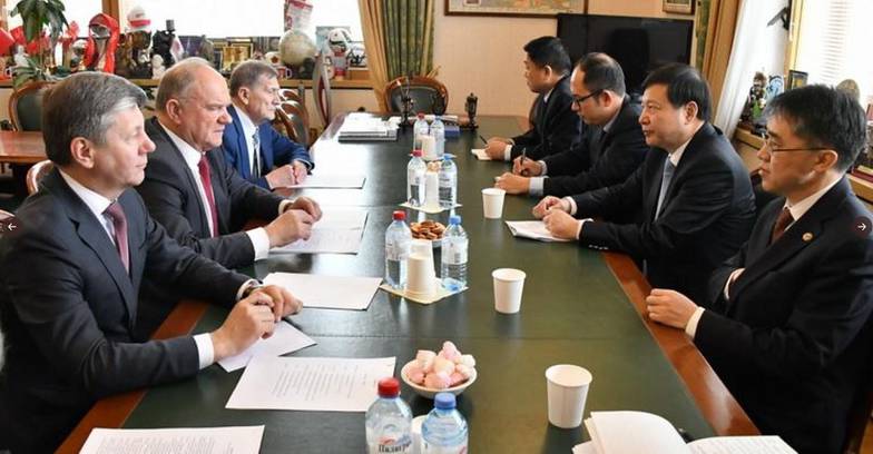 Пресс-служба ЦК КПРФ Встреча членов ЦК КПРФ во главе с Геннадием Зюгановым с делегацией ЦК Коммунистической партии Китая